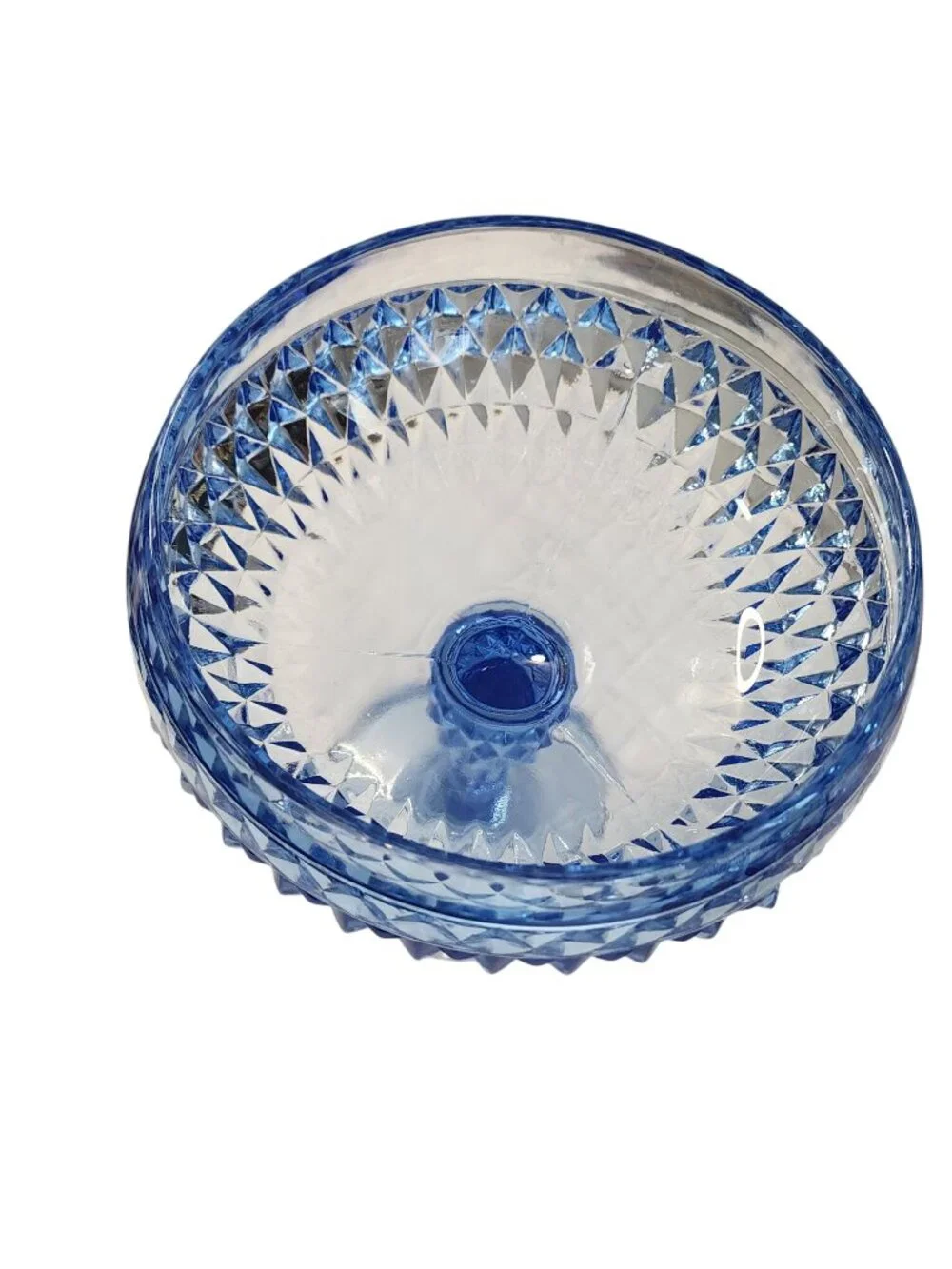 Vintage Indiana Glass Company candy Bowl Ice Blue 1960's